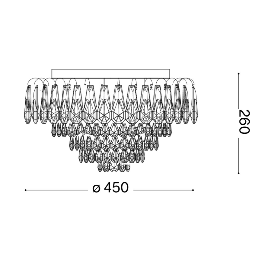 Ideal Lux - Plafón LED de cristal MAGNOLIA 7xG9/3W/230V