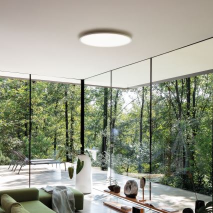 Ideal Lux - Plafón LED FLY LED/18W/230V 2700K diá. 35 cm CRI 90 IP40 blanco
