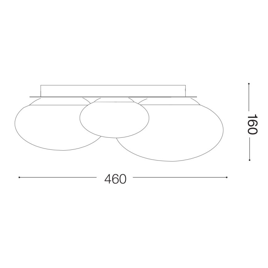 Ideal Lux - Plafón LED NINFEA 3xGX53/9W/230V dorado