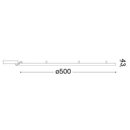 Ideal Lux - Lámpara de techo LED ORACLE SLIM LED/29W/230V 3000K IRC 90 Ø 50 cm negra