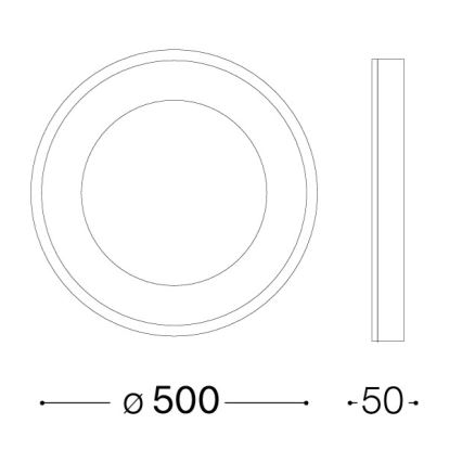 Ideal Lux - Plafón LED PLANET 25W/230V CRI 90 Ø 50 cm blanco