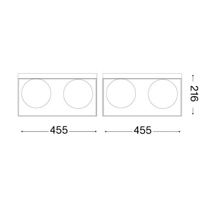 Ideal Lux - Plafón LINGOTTO 4xE14/40W/230V