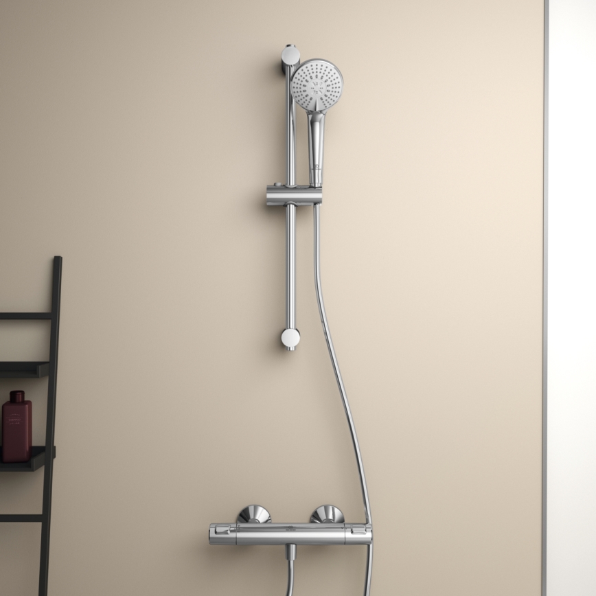 Ideal Standard A7201AA - Grifo termostático de ducha CERATHERM T25, cromo brillante