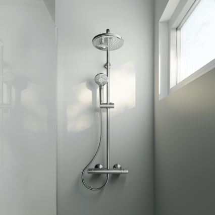 Ideal Standard A7208AA - Set de ducha con mezclador termostático CERATHERM T25, cromo brillante