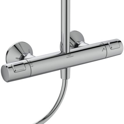 Ideal Standard A7208AA - Set de ducha con mezclador termostático CERATHERM T25, cromo brillante
