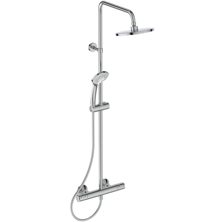 Ideal Standard A7208AA - Set de ducha con mezclador termostático CERATHERM T25, cromo brillante