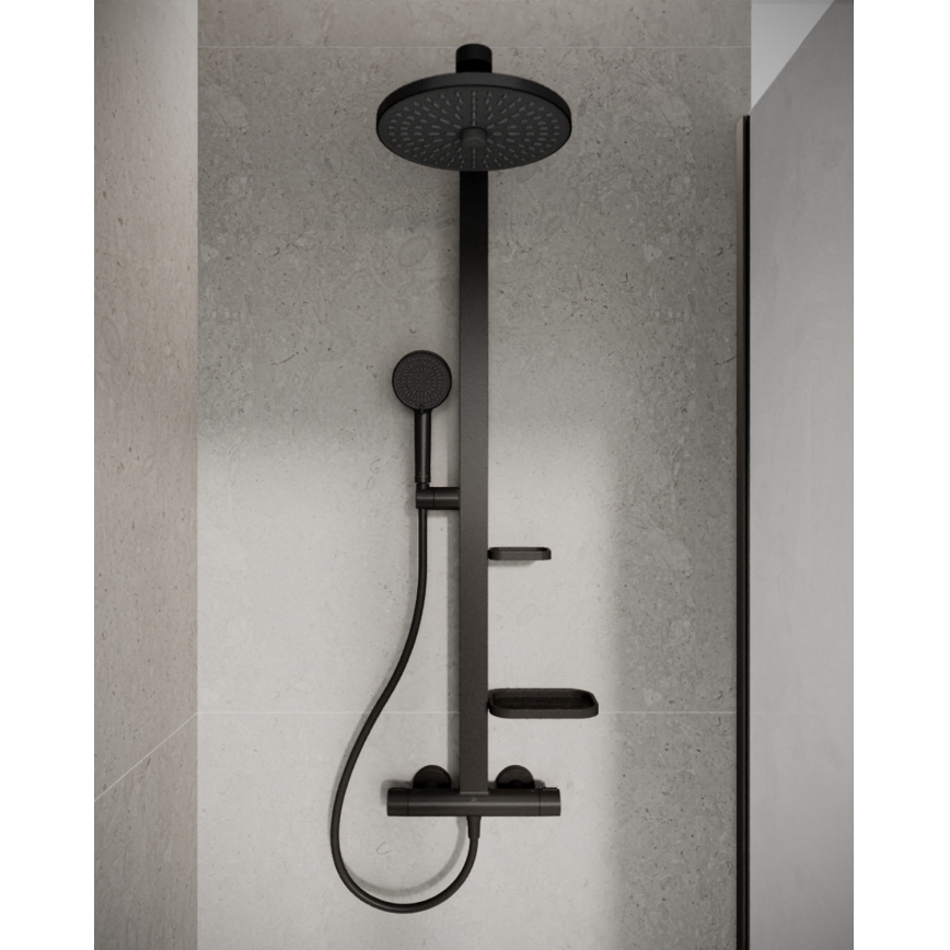 Ideal Standard BD583XG - Juego de ducha con grifería CERATHERM ALU+ negro mate