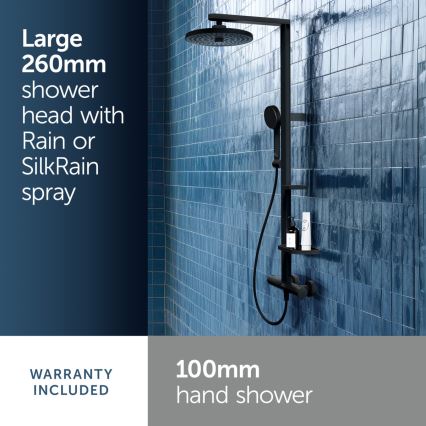 Ideal Standard BD583XG - Juego de ducha con grifería CERATHERM ALU+ negro mate