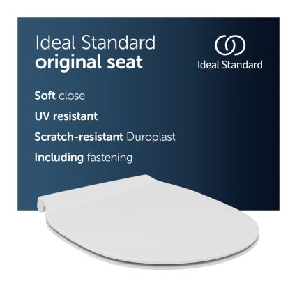 Ideal Standard E036601 - Asiento de inodoro SoftClose CONNECT AIR blanco