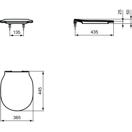 Ideal Standard E036601 - Asiento de inodoro SoftClose CONNECT AIR blanco