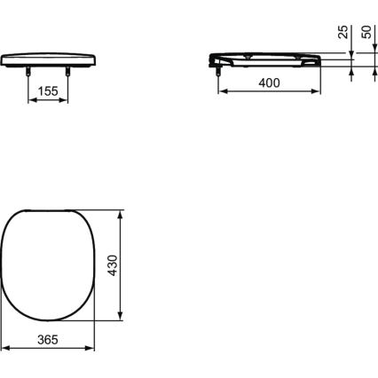 Ideal Standard E712701 - Asiento de inodoro SoftClose CONNECT blanco
