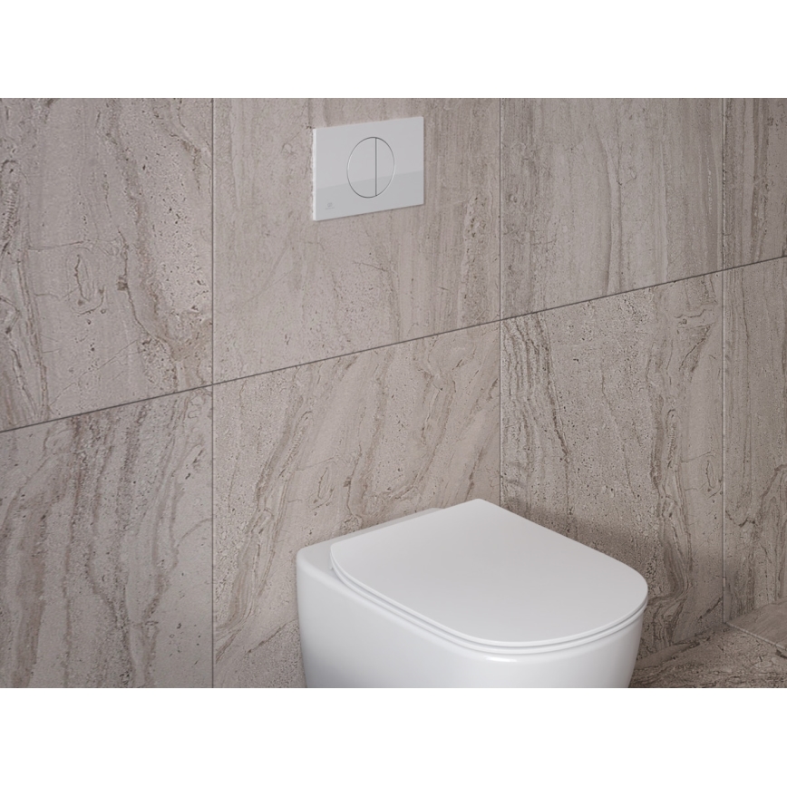 Ideal Standard T007901 - Inodoro suspendido TESI de cerámica, blanco