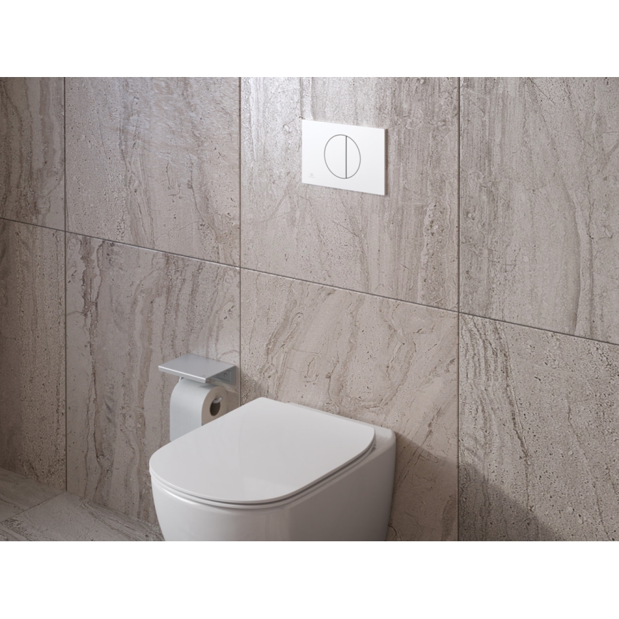 Ideal Standard T352701 - Asiento de inodoro TESI con cierre amortiguado SoftClose, blanco