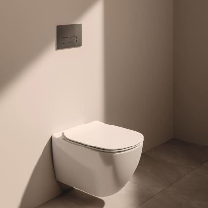 Ideal Standard T354601 - Inodoro suspendido TESI con asiento de cierre amortiguado, cerámica/blanco