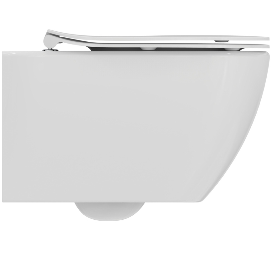Ideal Standard T354601 - Inodoro suspendido TESI con asiento de cierre amortiguado, cerámica/blanco
