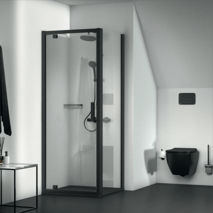 Ideal Standard T3546V3 - Inodoro suspendido TESI con asiento SoftClose, cerámica/negro