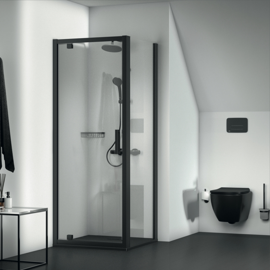 Ideal Standard T3546V3 - Inodoro suspendido TESI con asiento SoftClose, cerámica/negro