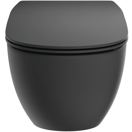 Ideal Standard T3546V3 - Inodoro suspendido TESI con asiento SoftClose, cerámica/negro