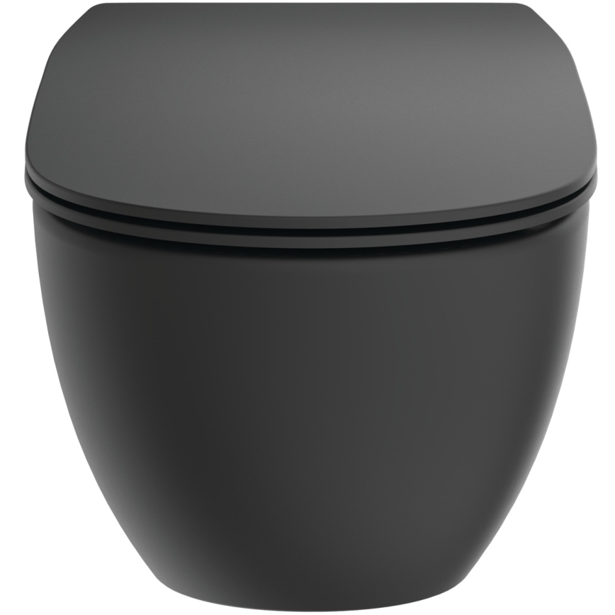 Ideal Standard T3546V3 - Inodoro suspendido TESI con asiento SoftClose, cerámica/negro
