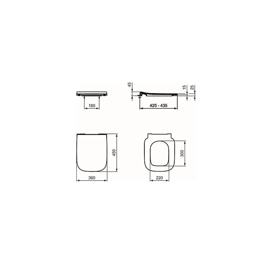 Ideal Standard T500301 - Asiento de inodoro SoftClose I.LIFE B blanco