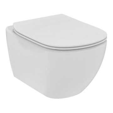 Ideal Standard T536001 - Inodoro suspendido sin borde con asiento SoftClose TESI cerámica/blanco