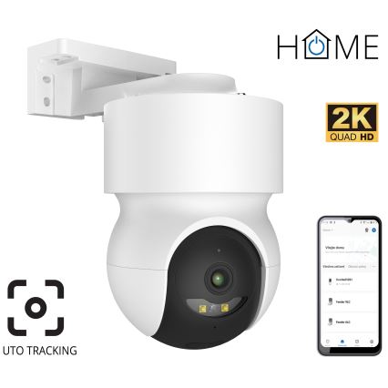 Cámara exterior inteligente con sensor de movimiento 2K 12V IP65 Wi-Fi Tuya blanca