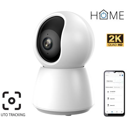Cámara inteligente con sensor de movimiento 2K, 5V, Wi‑Fi compatible con Tuya, blanca