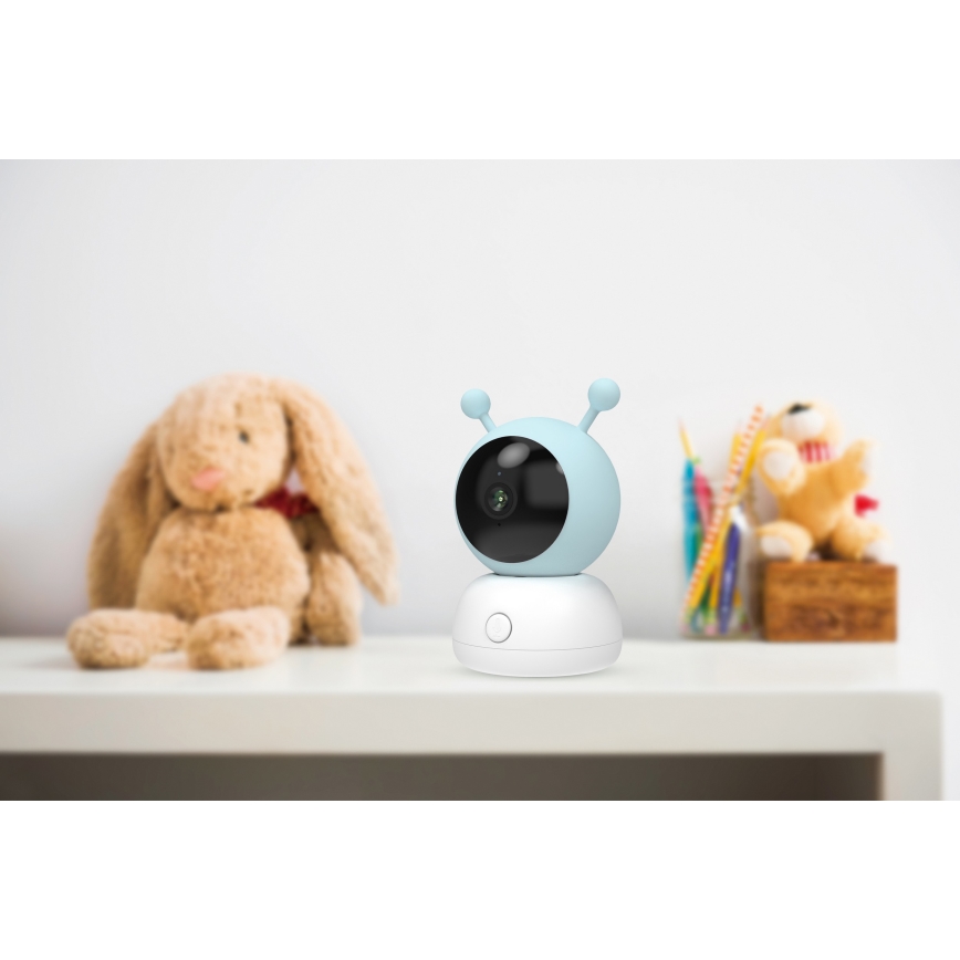 Monitor de bebé inteligente con sensor de movimiento 2K 5V Wi-Fi Tuya rosa/azul