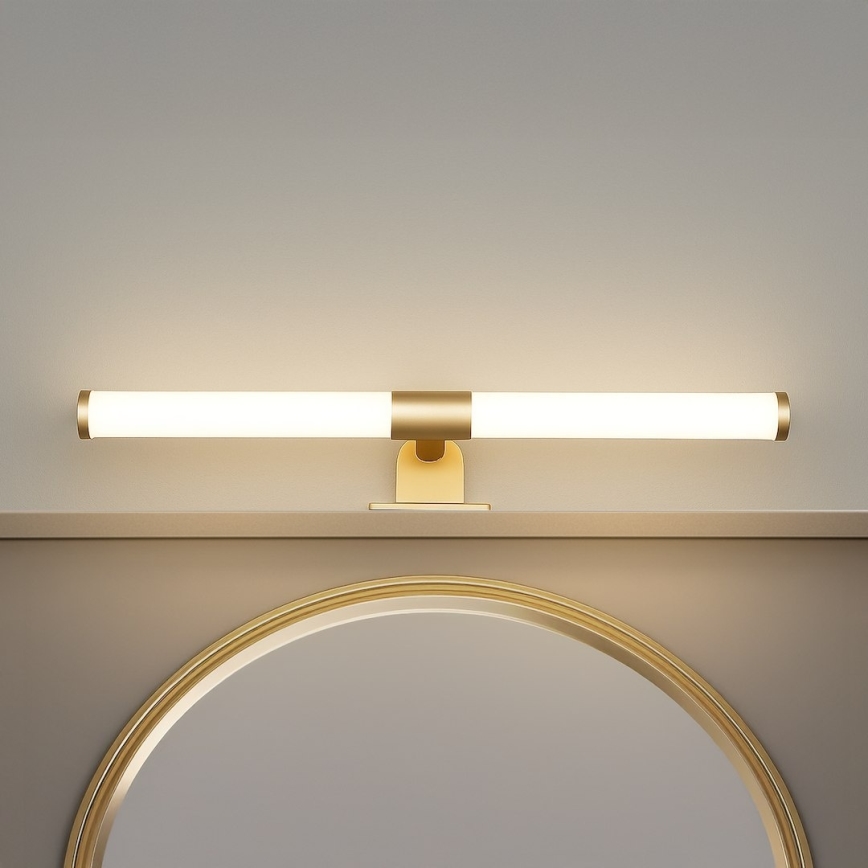 Iluminación LED para espejo de baño 2 en 1 APA LED/6W/230V 40 cm IP44 dorada