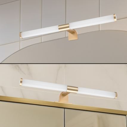Iluminación LED para espejo de baño 2 en 1 APA LED/6W/230V 40 cm IP44 dorada