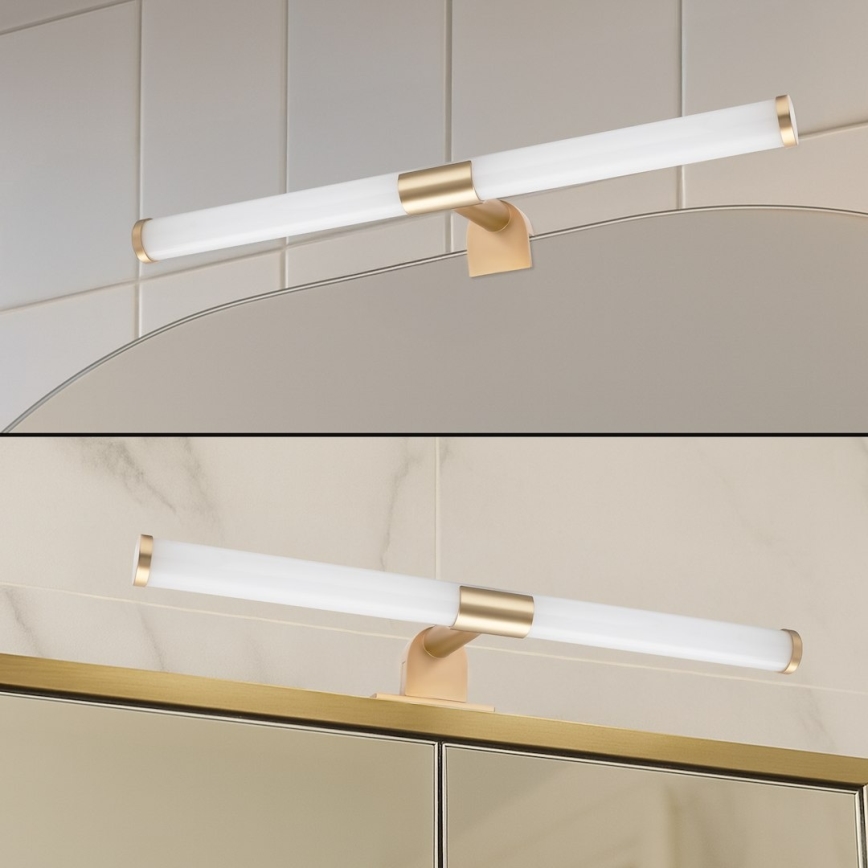 Iluminación LED para espejo de baño 2 en 1 APA LED/6W/230V 40 cm IP44 dorada