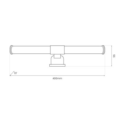 Iluminación LED para espejo de baño 2 en 1 APA LED/6W/230V 40 cm IP44 dorada