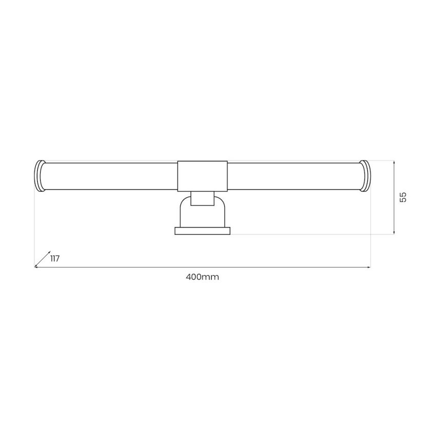 Iluminación LED para espejo de baño 2 en 1 APA LED/6W/230V 40 cm IP44 dorada