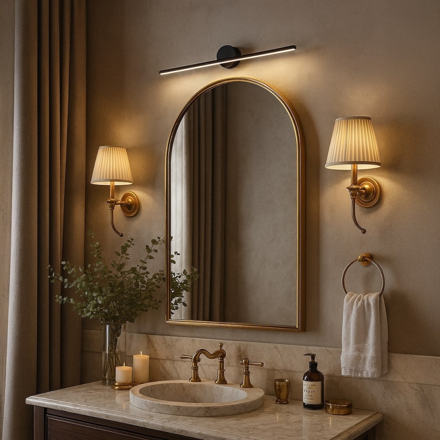 Iluminación LED para espejo de baño ARTIST LED/9W/230V 60 cm IP44 negro