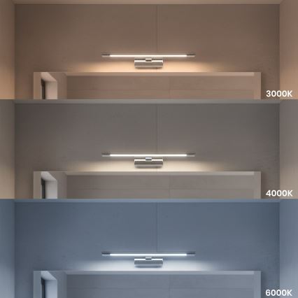Iluminación LED para espejo de baño KLIMT LED/8W/230V 3000/4000/6000K 40 cm IP44 cromo pulido