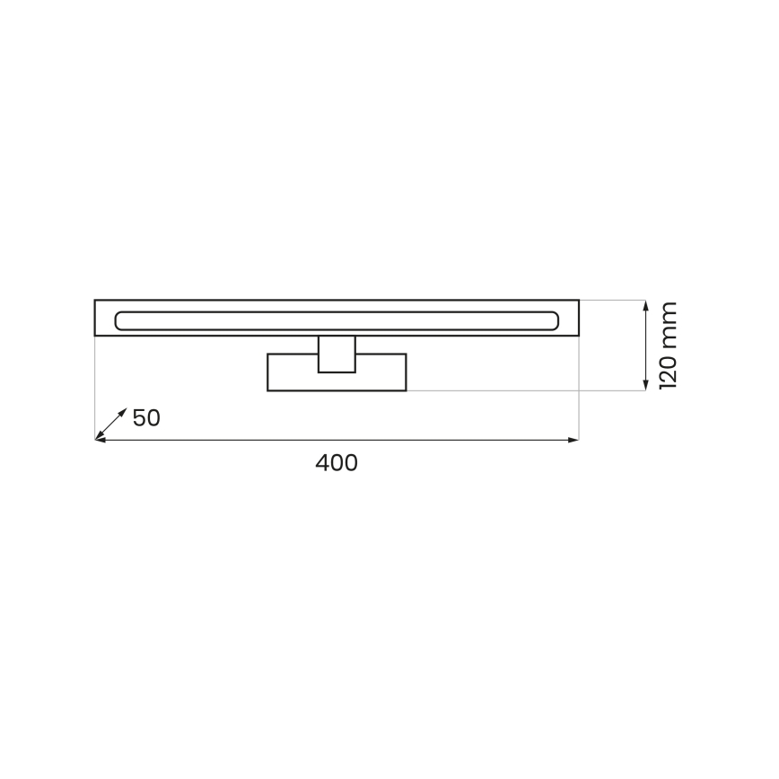 Iluminación LED para espejo de baño KLIMT LED/8W/230V 3000/4000/6000K 40 cm IP44 cromo pulido