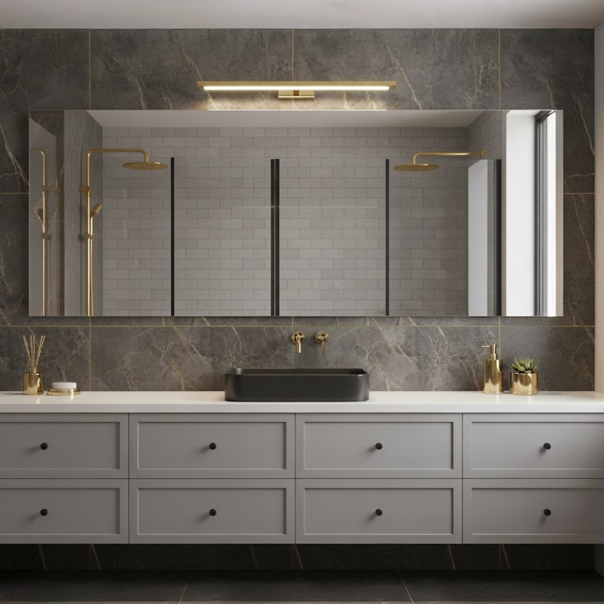 Iluminación LED para espejo de baño KLIMT LED/12W/230V 3000/4000/6000K 60 cm IP44 dorada