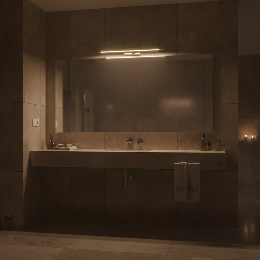 Iluminación LED para espejo de baño KLIMT LED/12W/230V 3000/4000/6000K 60 cm IP44 dorada