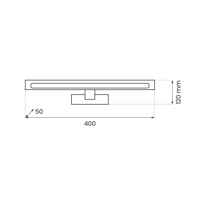 Iluminación LED para espejo de baño KLIMT LED/8W/230V 3000/4000/6000K 40 cm IP44 dorada