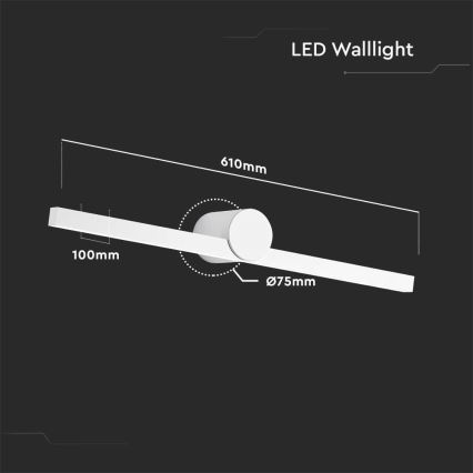 Iluminación LED para espejo de baño LED/10W/230V 4000K IP65 blanca
