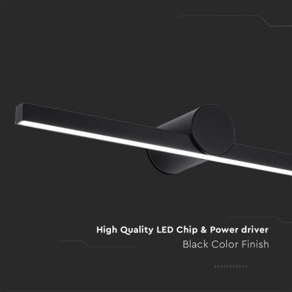 Iluminación LED para espejo de baño LED/10W/230V 4000K IP65 negro