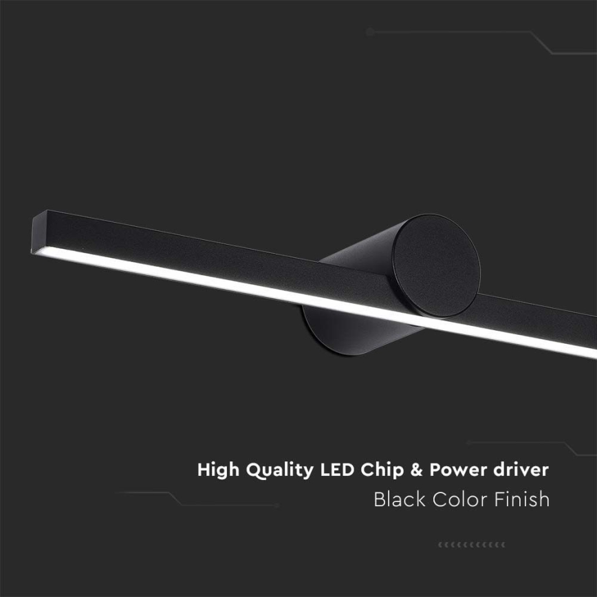 Iluminación LED para espejo de baño LED/10W/230V 4000K IP65 negro