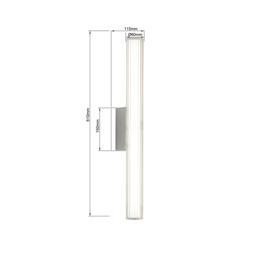 Iluminación LED para espejo de baño LINEA LED/12W/230V 3000/4000/6000K IP44 61 cm cromado brillante