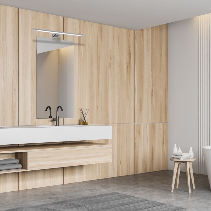 Iluminación LED para espejo de baño SHINE LED/12W/230V 60 cm IP44 cromado brillante