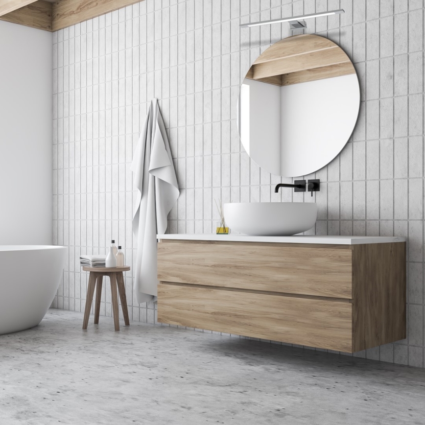 Iluminación LED para espejo de baño SHINE LED/12W/230V 60 cm IP44 cromado brillante