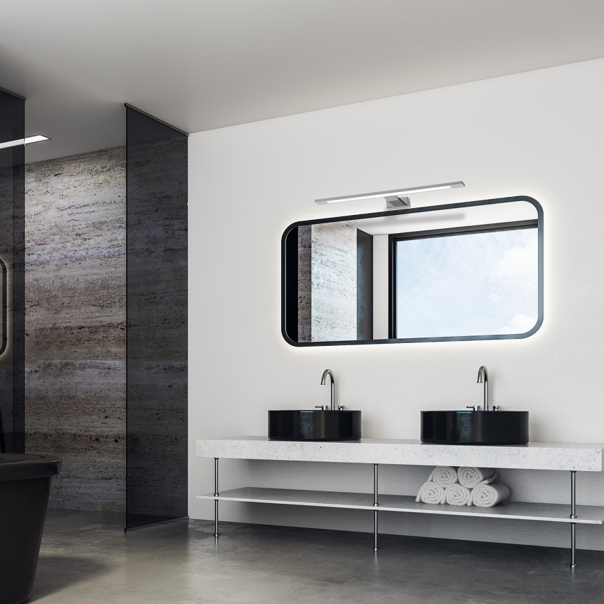 Iluminación LED para espejo de baño SHINE LED/12W/230V 60 cm IP44 cromado brillante