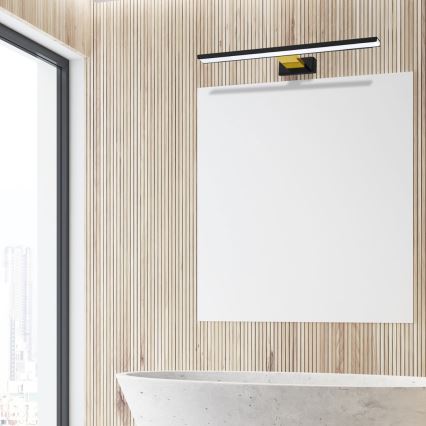 Iluminación LED para espejo de baño SHINE LED/13,8W/230V 60 cm IP44 negro/dorado