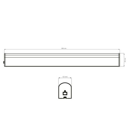 Iluminación LED para espejos de baño ALEX LED/15W/230V 4000K 60 cm IP44 cromo brillante