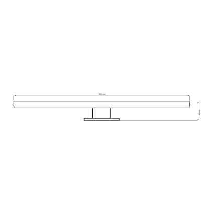 Iluminación LED para espejos de baño SAMOS LED/12W/230V 4000K 60 cm IP44 negro