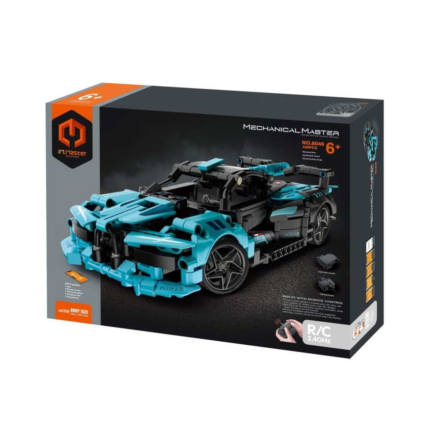 iM.Master - Kit de construcción de coche 3x AAA 439 piezas + mando a distancia